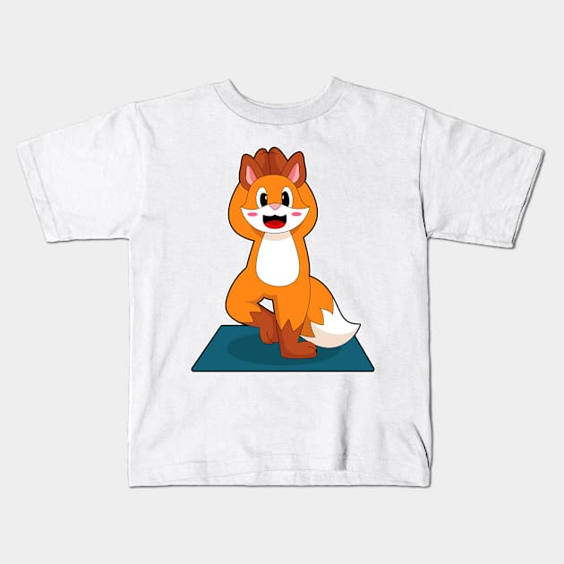 Fox Yoga Meditation Kids T-Shirt by Markus Schnabel